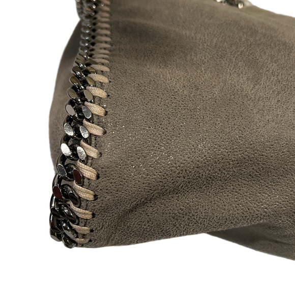 Stella McCartney Falabella Gray Vegan Suede Chain Crossbody Bag - Picture 14 of 15